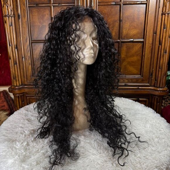 Pazazz PL-Sanya 28" Lace Front Wavy Color 1B Synthetic Wig - Picture 3 of 16